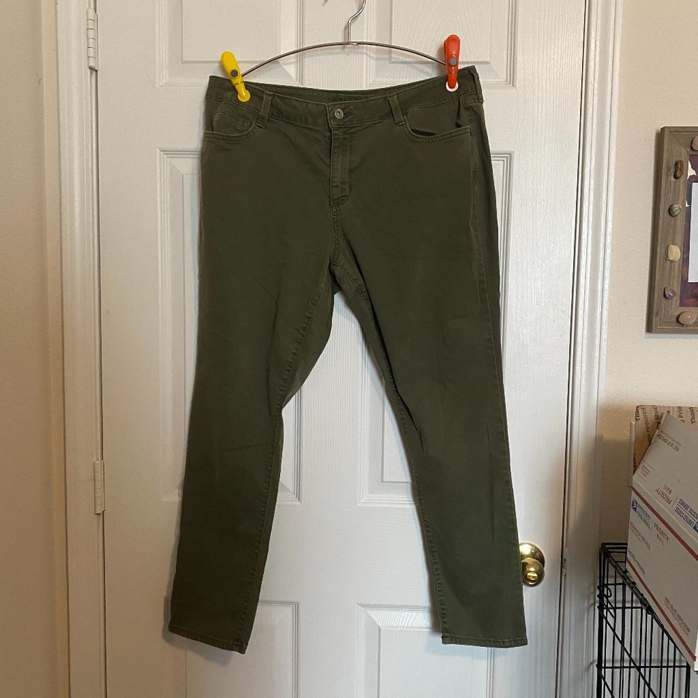 Arizona Olive Green Skinny Jeans